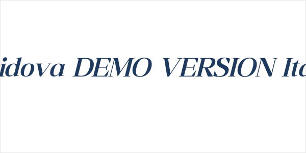 Gridova DEMO VERSION Italic Logo
