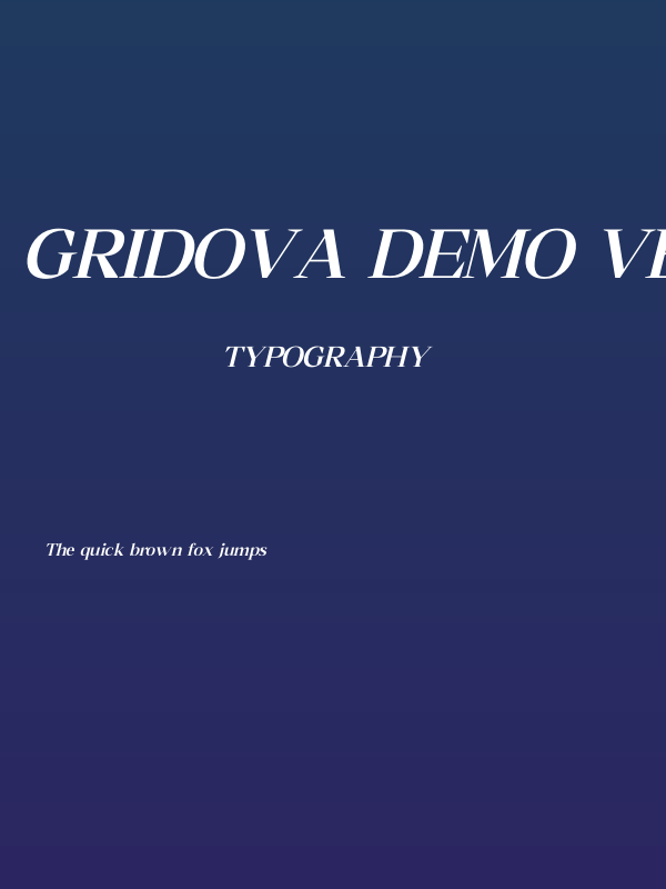 Gridova DEMO VERSION Italic Poster