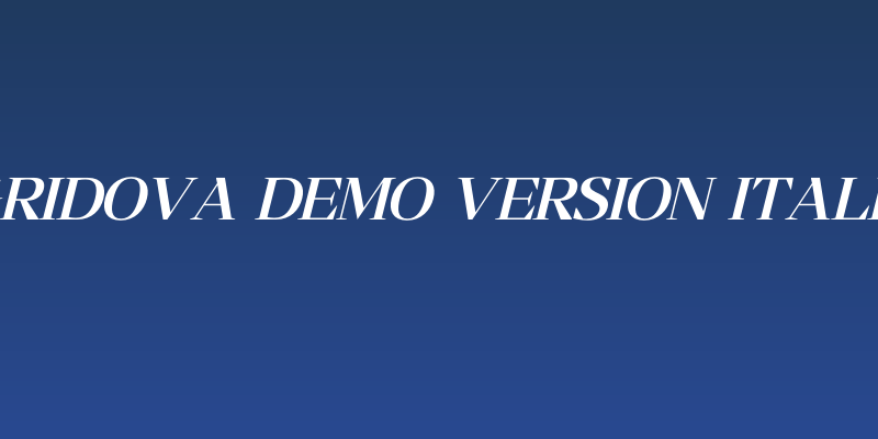Gridova DEMO VERSION Italic Social Header