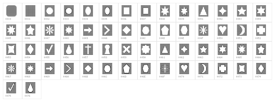 Grids n Things Character Map