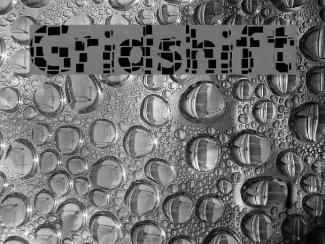 Gridshift Font examples