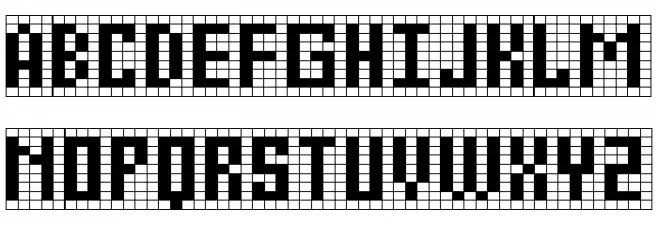 Gridtile Schriftart Groß