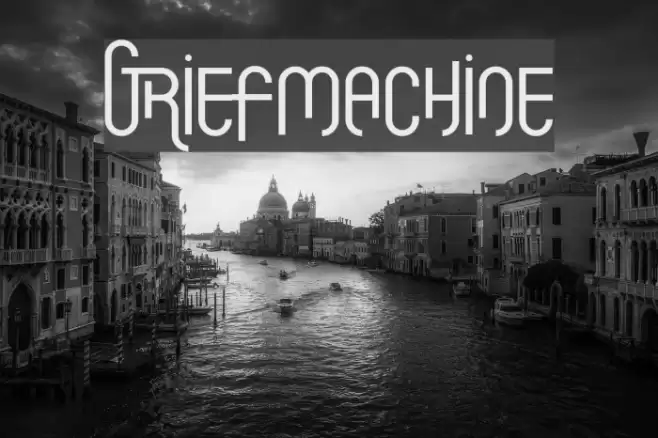 Griefmachine Font examples