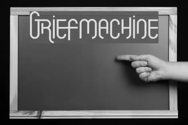 Griefmachine Font examples