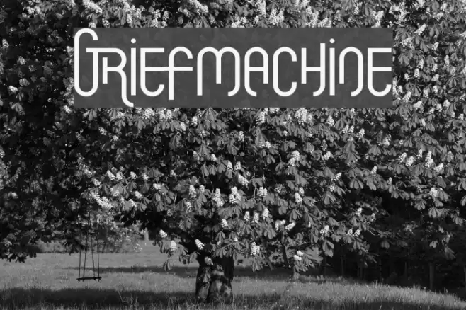 Griefmachine Font examples