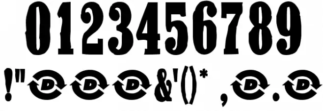 GrievousAngel Font OTHER CHARS