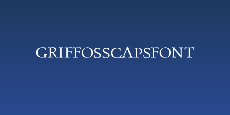GriffosSCapsFont Social Header