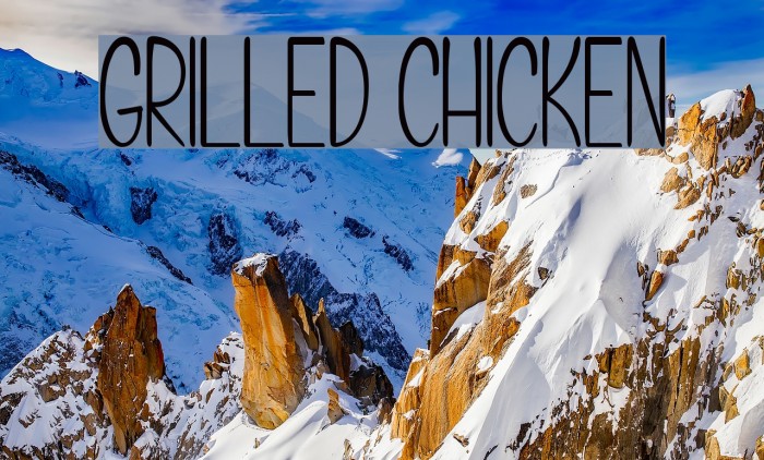 Grilled Chicken Font examples