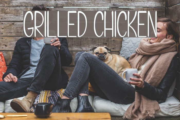 Grilled Chicken Font examples