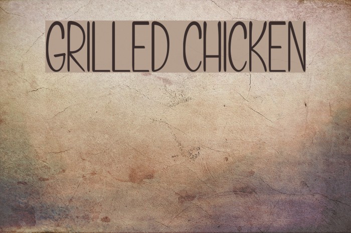 Grilled Chicken Font examples