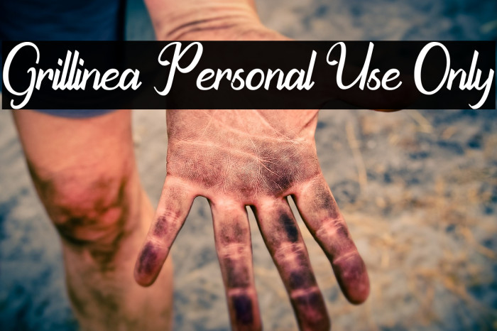 Grillinea Personal Use Only لخطوط تنزيل examples
