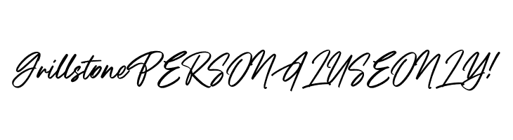 Grillstone PERSONAL USE ONLY!  Скачать бесплатные шрифты