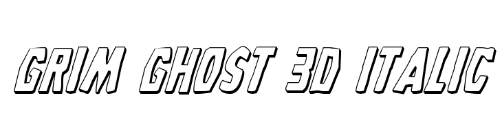 Grim Ghost 3D Italic  नि: शुल्क फ़ॉन्ट्स डाउनलोड