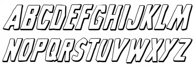 Grim Ghost 3D Italic Шрифта ВЕРХНИЙ