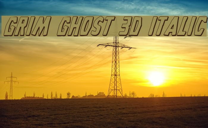 Grim Ghost 3D Italic Font examples