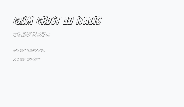 Grim Ghost 3D Italic Business Card