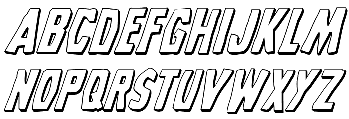 Grim Ghost 3D Italic Font LOWERCASE