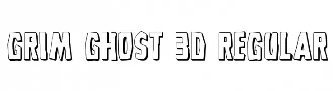 Grim Ghost 3D Regular  Frei Schriftart Herunterladen