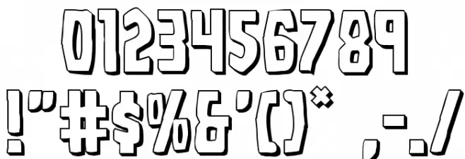 Grim Ghost 3D Regular Font OTHER CHARS
