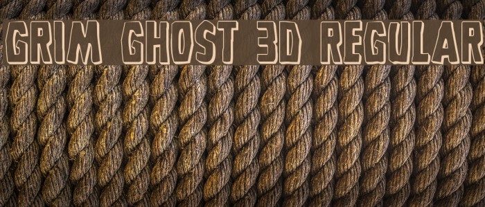 Grim Ghost 3D Regular Font examples