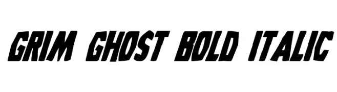 Grim Ghost Bold Italic  Frei Schriftart Herunterladen