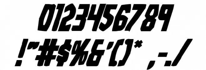 Grim Ghost Bold Italic Font OTHER CHARS