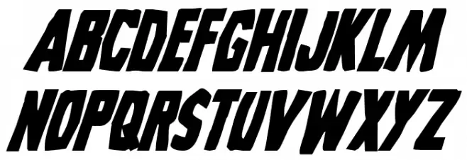 Grim Ghost Bold Italic 字体 大写