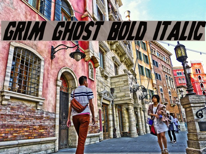 Grim Ghost Bold Italic Example 1