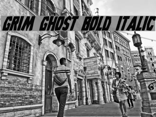 Grim Ghost Bold Italic Font examples