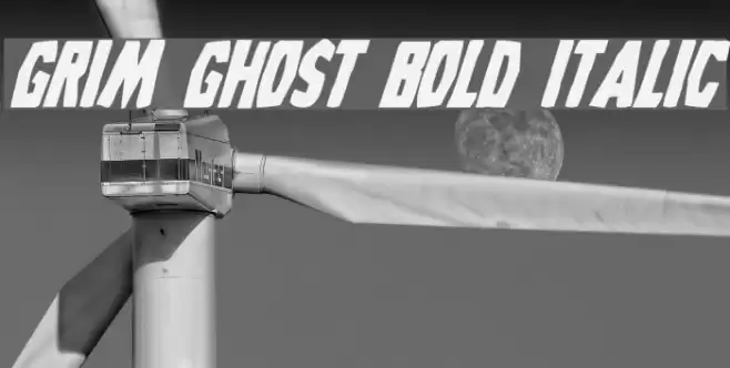 Grim Ghost Bold Italic Font examples