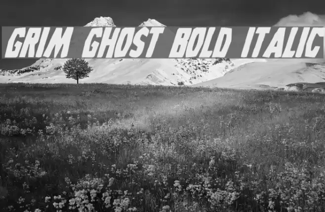 Grim Ghost Bold Italic Font examples