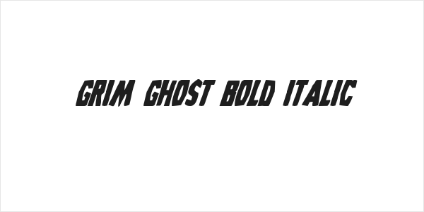 Grim Ghost Bold Italic Logo