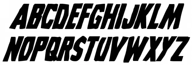 Grim Ghost Bold Italic Caratteri MINUSCOLO