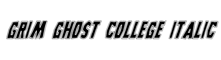 Grim Ghost College Italic  免费字体下载