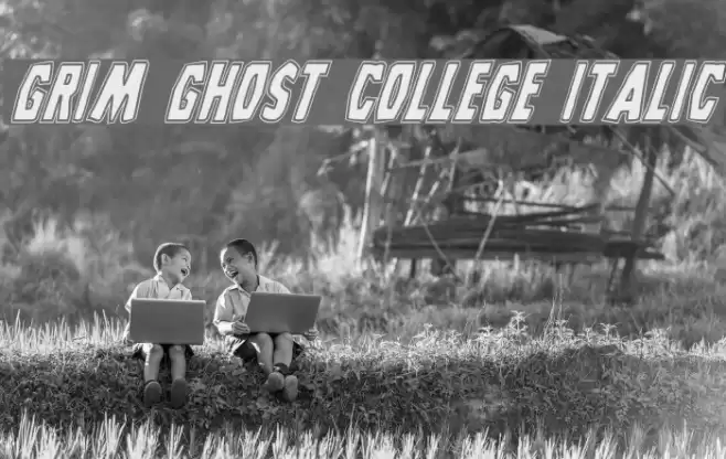 Grim Ghost College Italic Font examples
