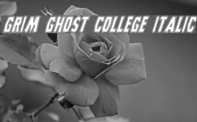 Grim Ghost College Italic Font examples