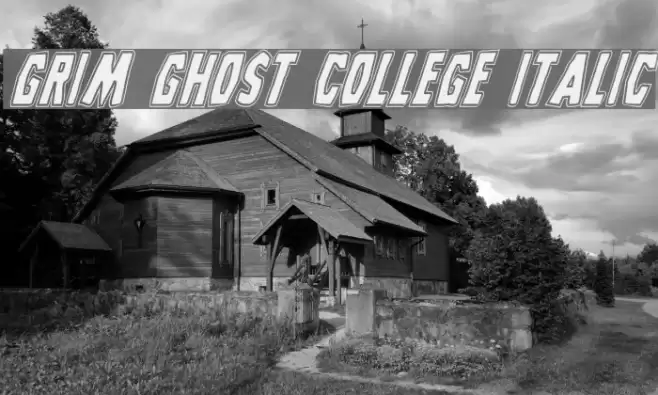 Grim Ghost College Italic Font examples