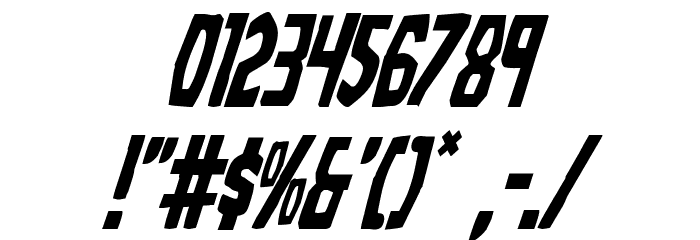 Grim Ghost Condensed Italic Font OTHER CHARS