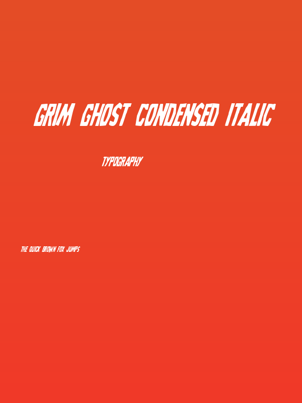 Grim Ghost Condensed Italic Poster