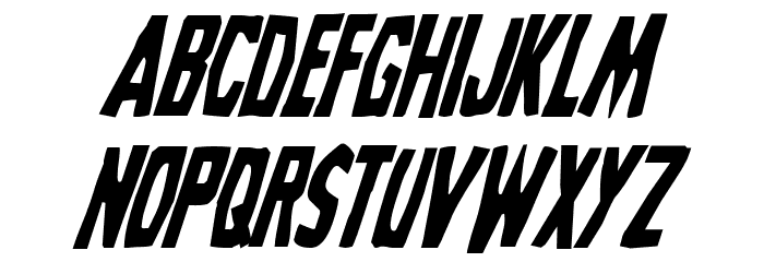 Grim Ghost Condensed Italic Font LOWERCASE