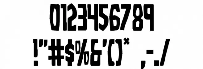 Grim Ghost Condensed Font OTHER CHARS