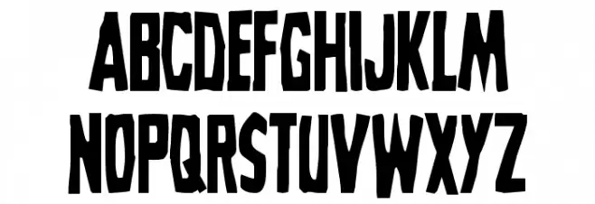 Grim Ghost Condensed Schriftart Groß