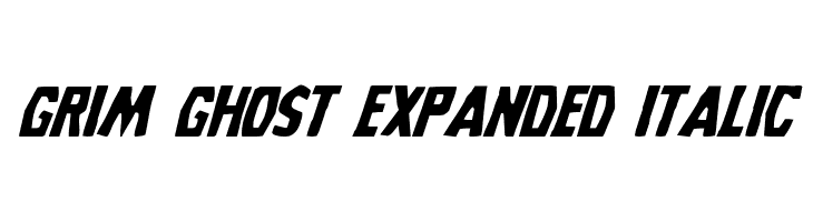 Grim Ghost Expanded Italic Font