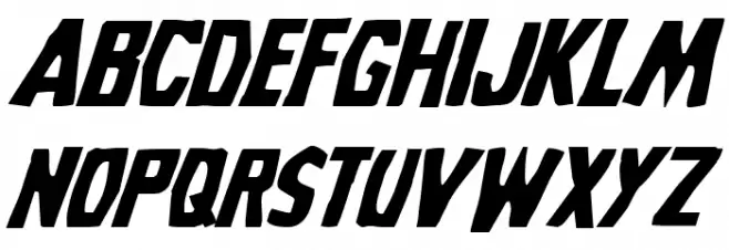 Grim Ghost Expanded Italic Fuentes MAYÚSCULAS