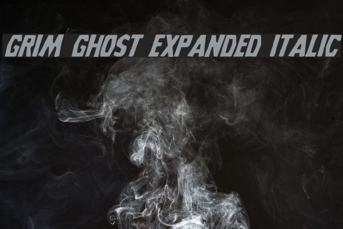 Grim Ghost Expanded Italic Font examples