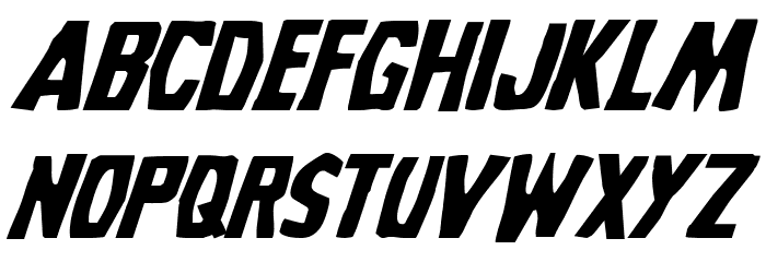 Grim Ghost Expanded Italic Font LOWERCASE