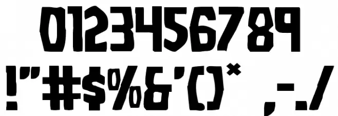 Grim Ghost Expanded Font OTHER CHARS