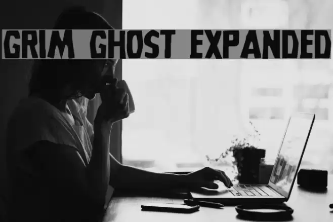 Grim Ghost Expanded Font examples