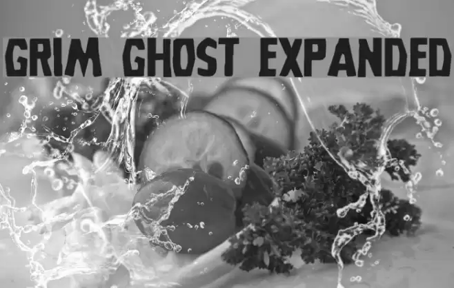 Grim Ghost Expanded Font examples