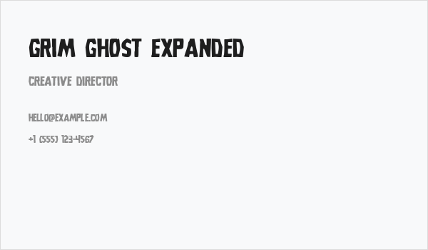 Grim Ghost Expanded Business Card